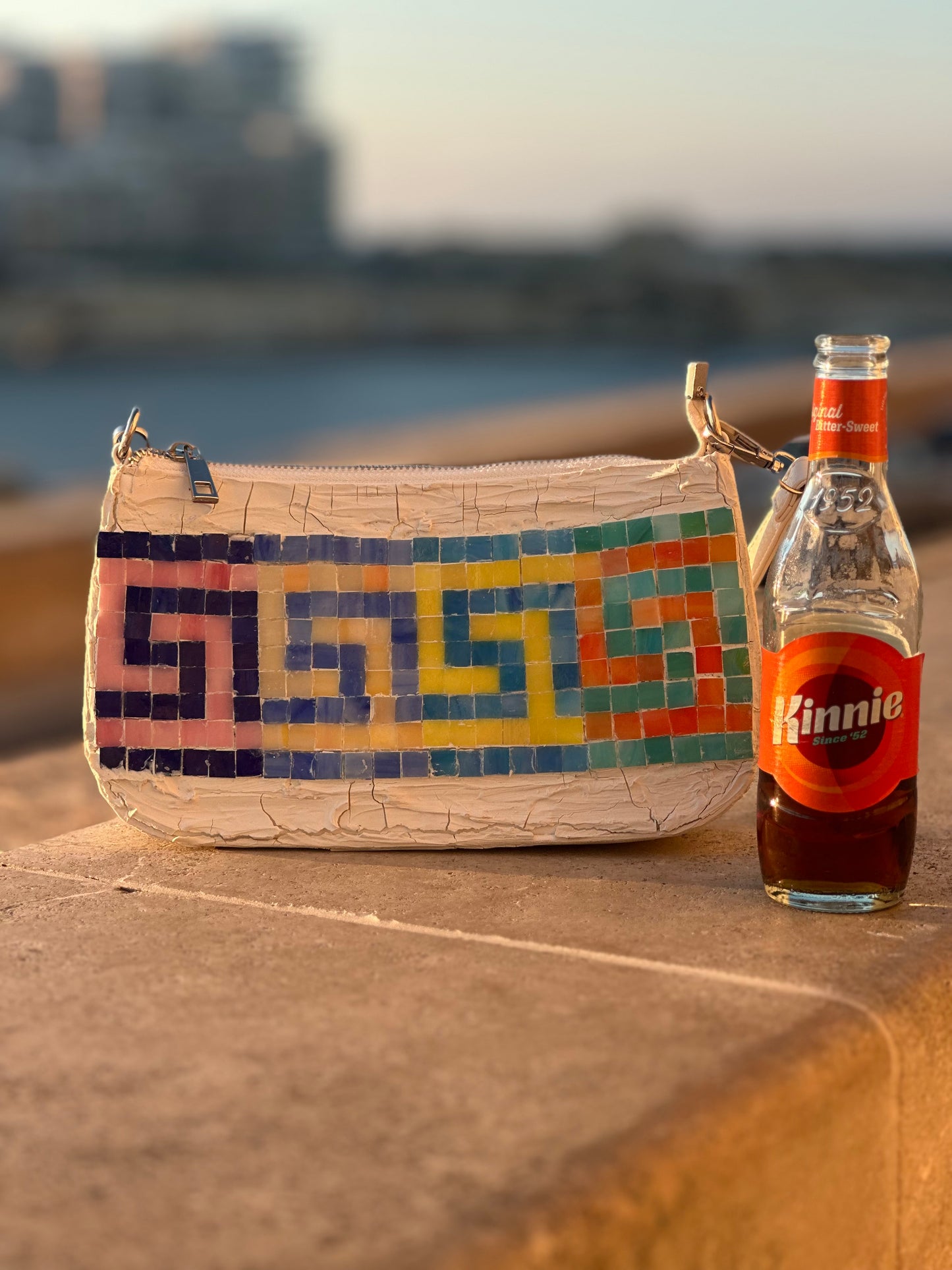 Greek Meander Purse