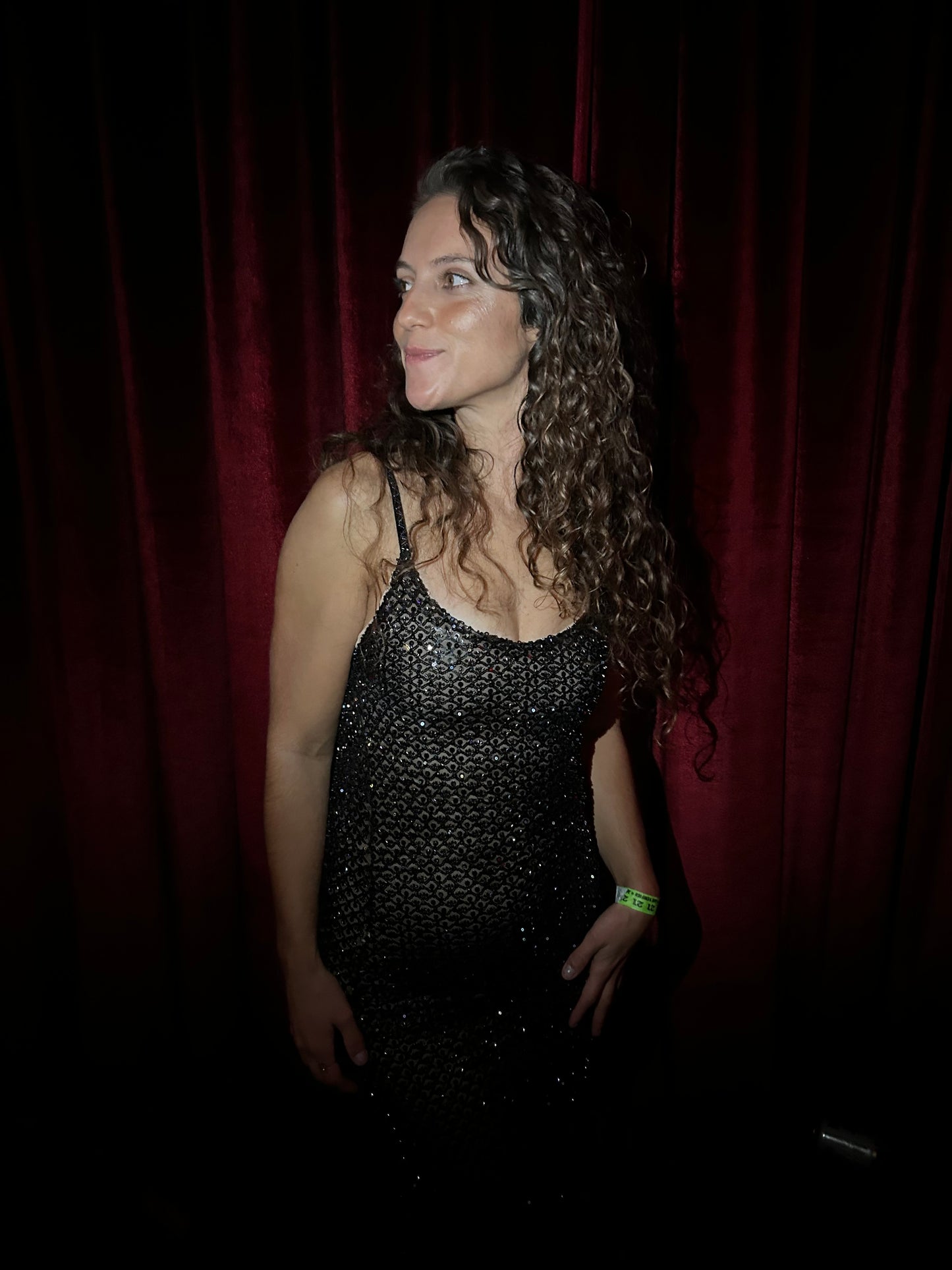 Midnight Waves Beaded Gown