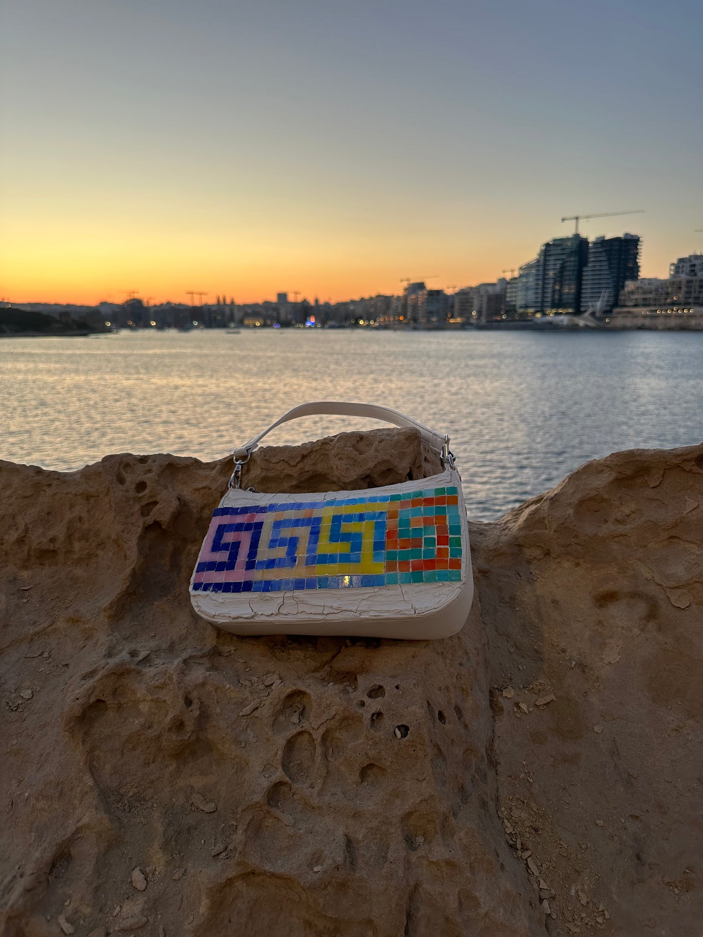 Greek Meander Purse
