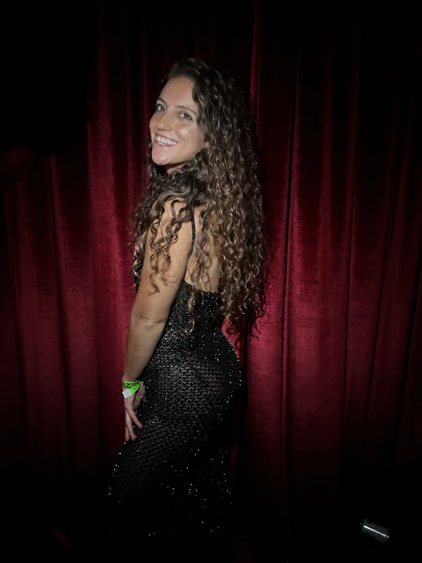 Midnight Waves Beaded Gown