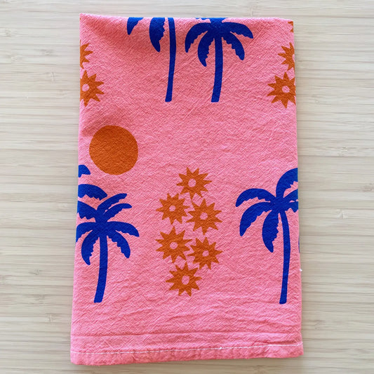 100% cotton tropical tea towels