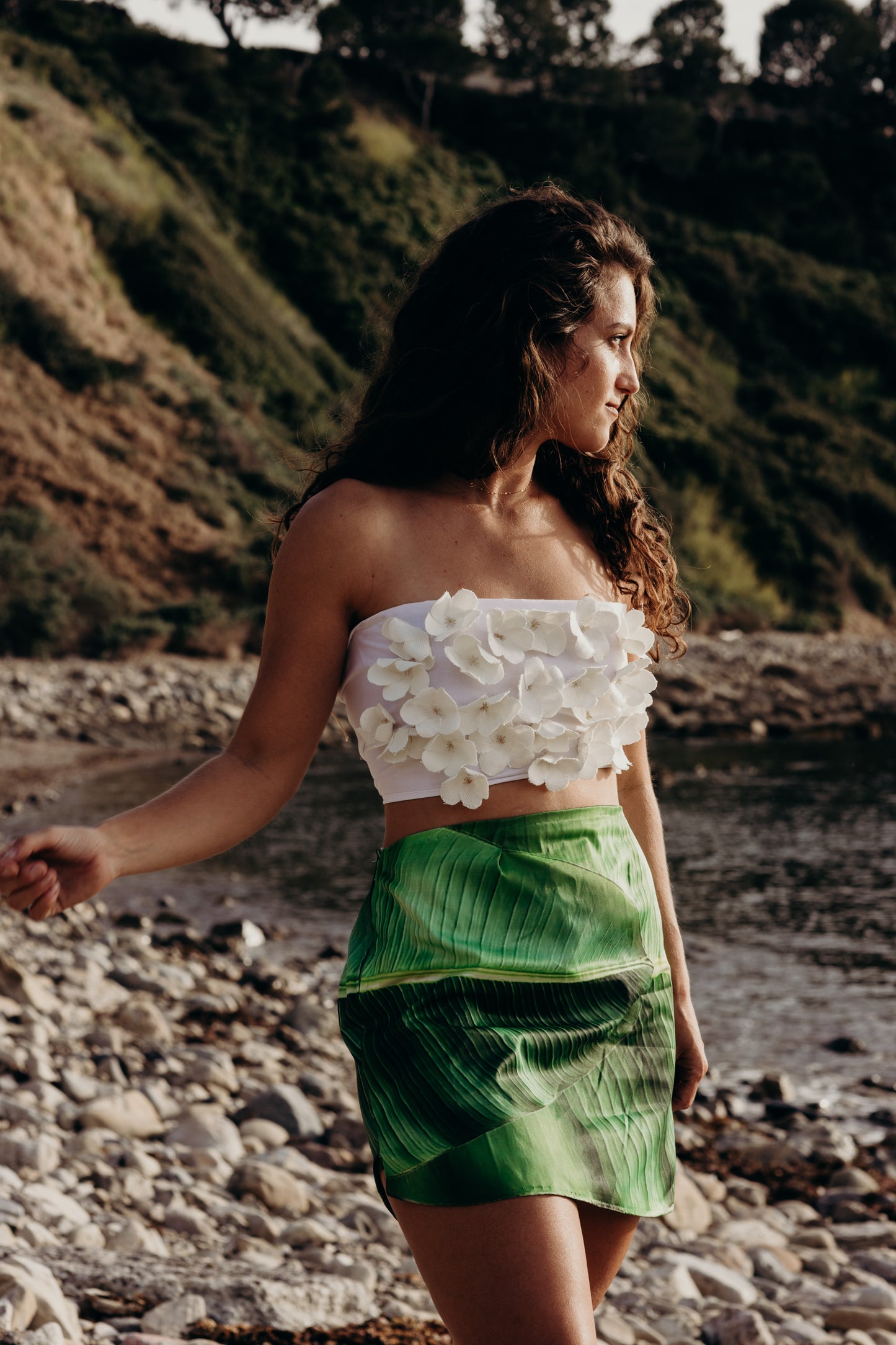 Plumeria Strapless Top