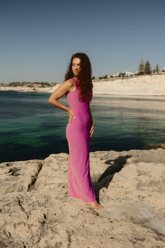 Bougainvillea Stretch Rib Dress