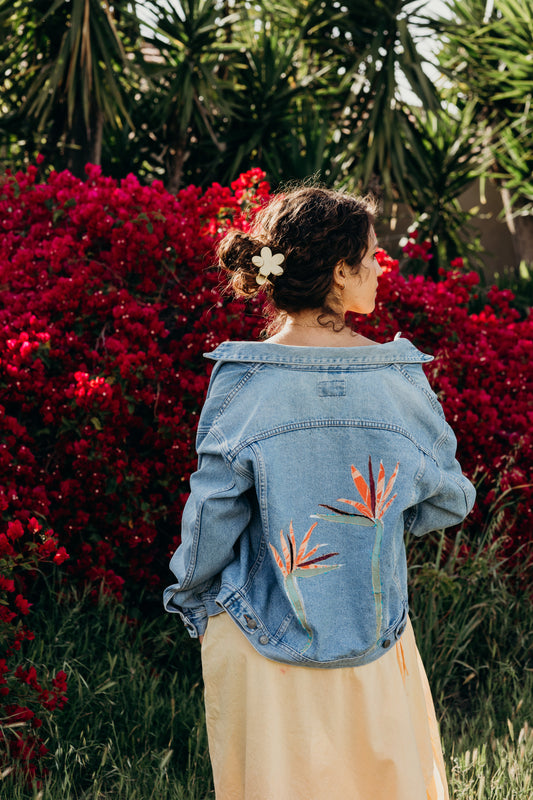 Bird of Paradise Vintage Denim Jacket