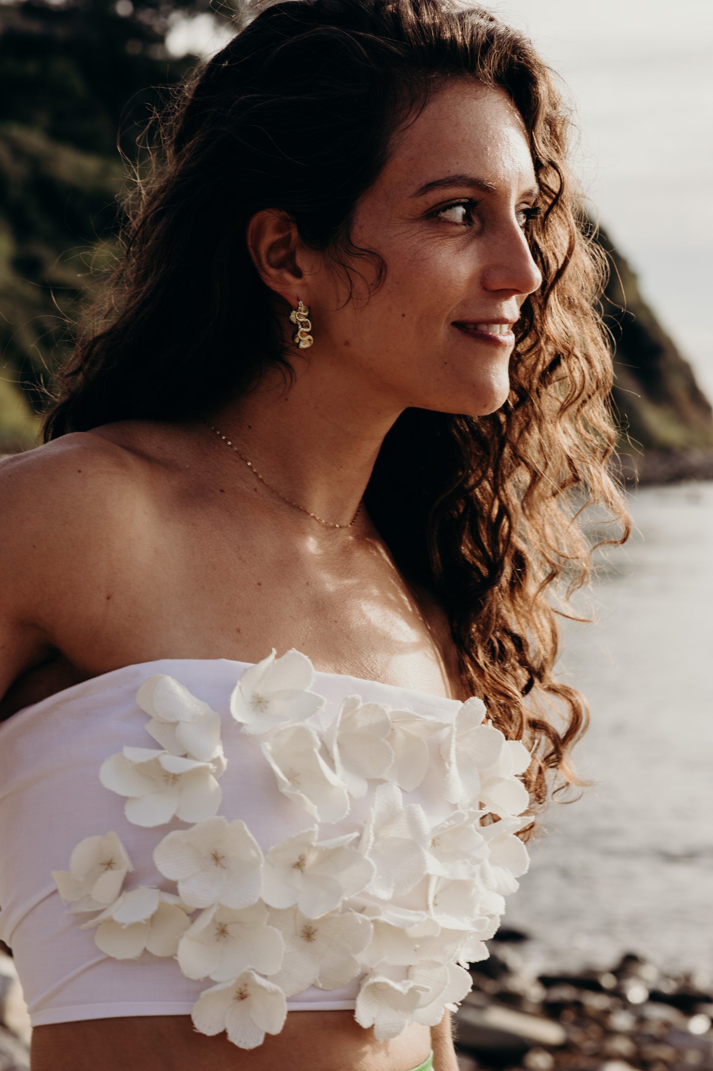 Plumeria Strapless Top