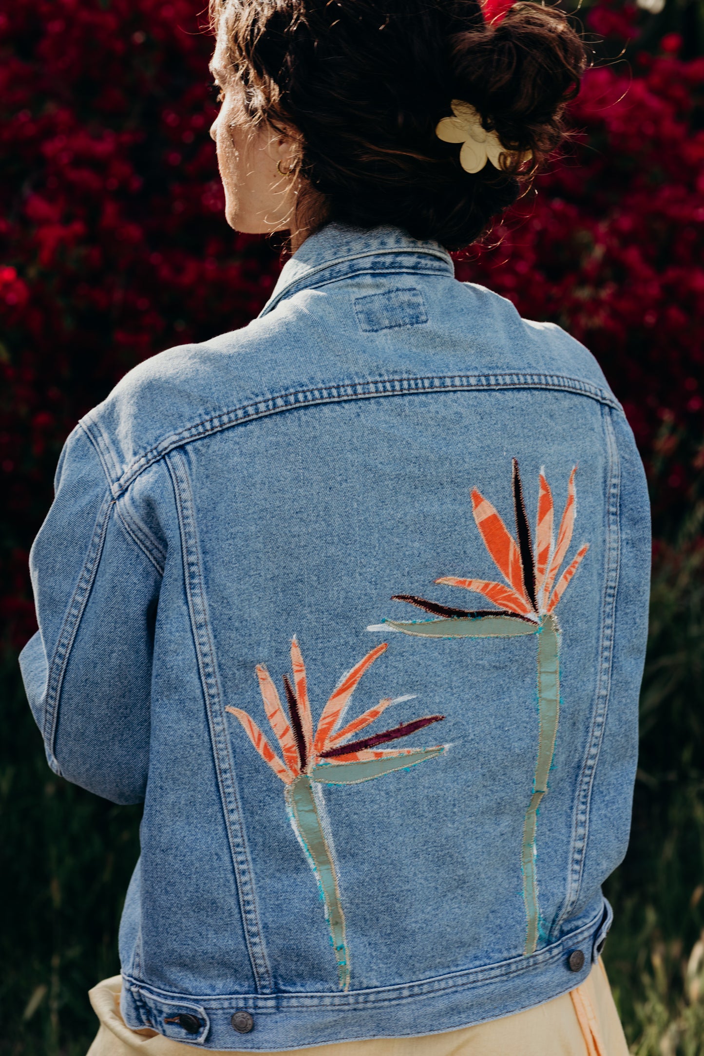 Bird of Paradise Vintage Denim Jacket