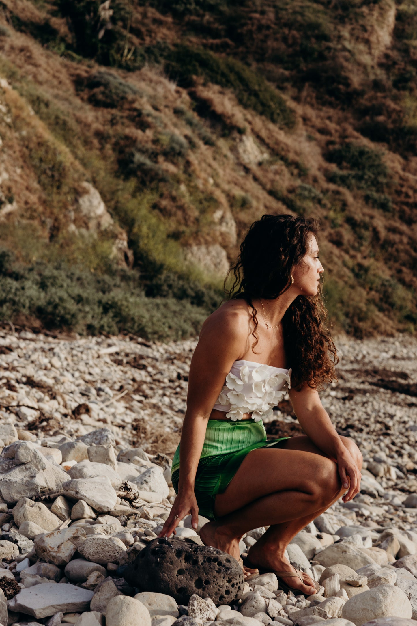 Plumeria Strapless Top