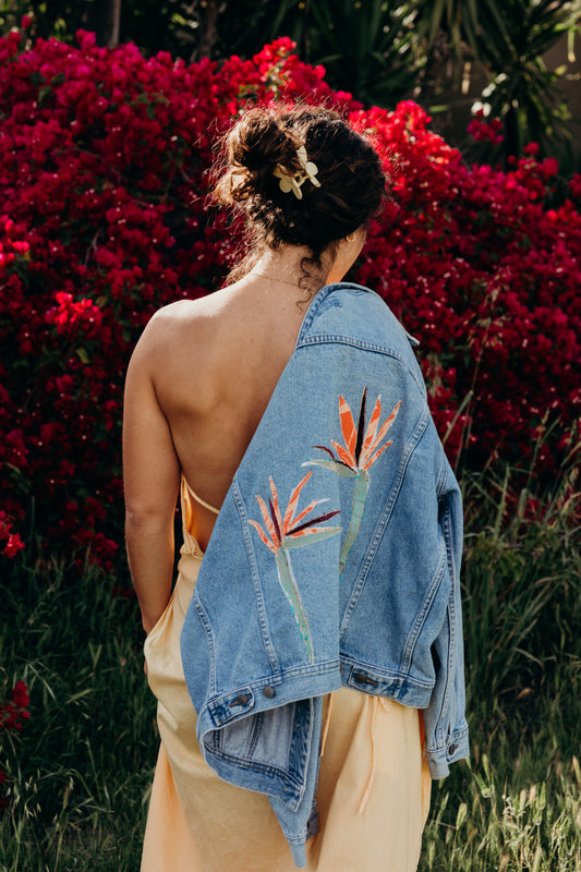 Bird of Paradise Vintage Denim Jacket